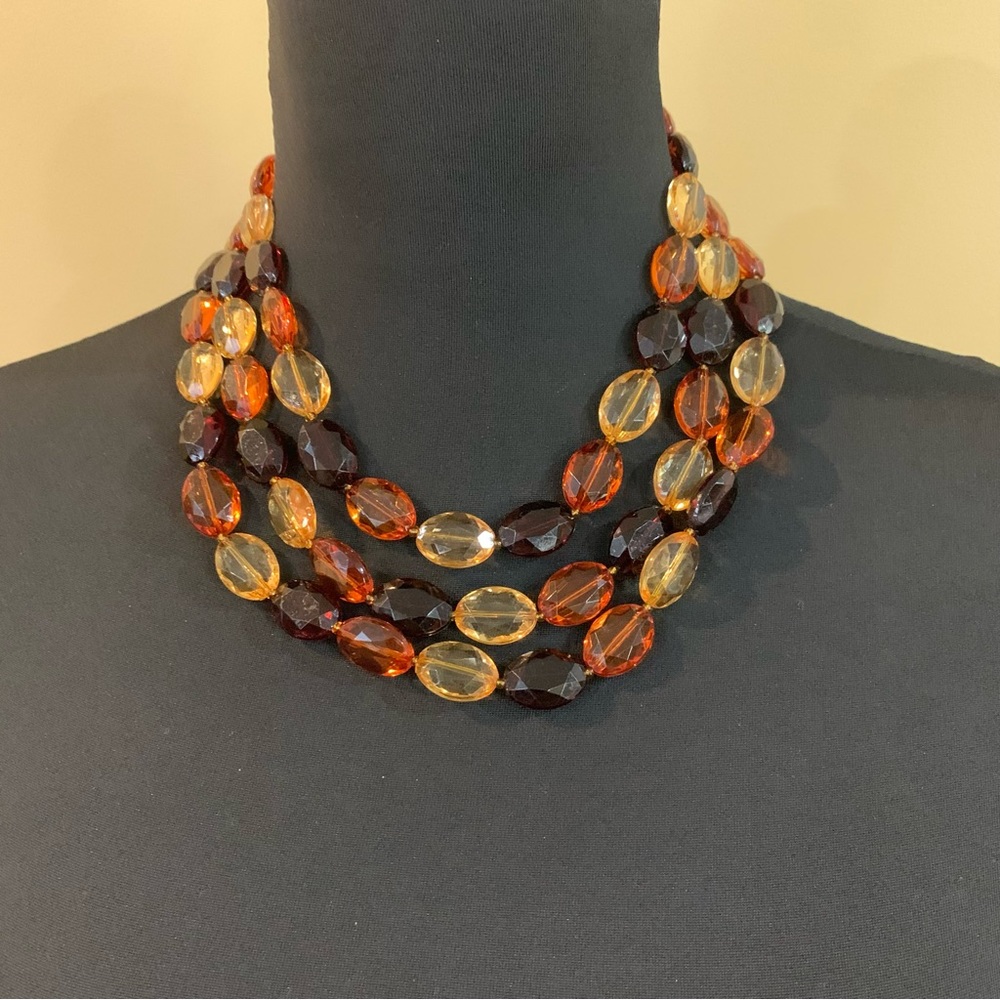 9.8” Adjustable 3-Layer Beads 3 Color Necklace